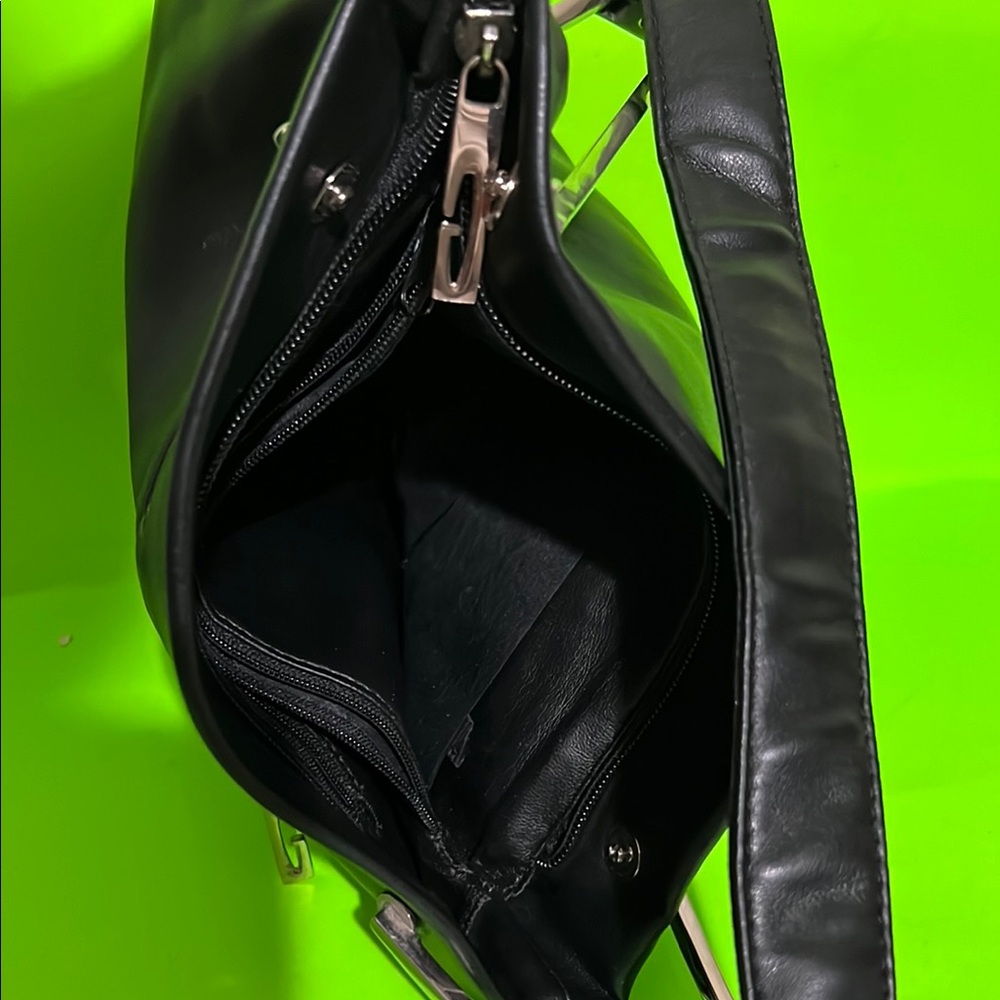 Gucci Black Leather Tote with Silver Handles - Picture 9 of 12